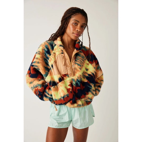 free people movement Jackets & Blazers - FP Movement by Free People Colorful Teddy Jacket
